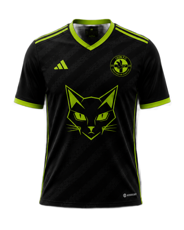 Leon FC U16 Greens away kit, sponsored by North Byte